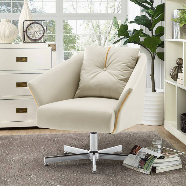 Latitude Run® Faux Leather Swivel Accent Chairs Wayfair